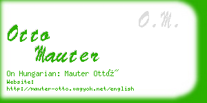 otto mauter business card